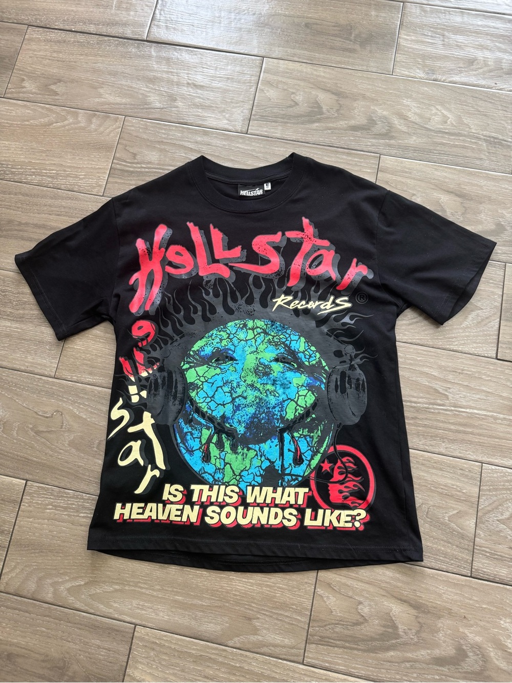 Hollstar Records Black Graphic Short Sleeve Tee